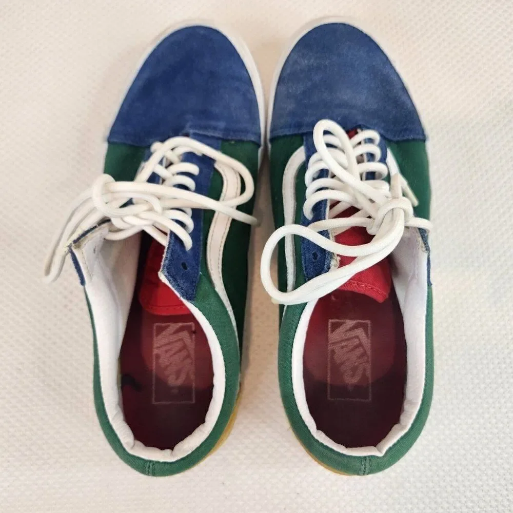 VANS Yacht Club Old Skool Primary Color Block Tennis Shoes Mens Size 9 Sneakers